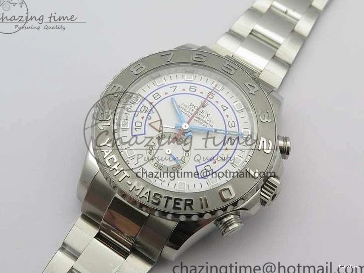 MiroTime 1218 Breathable YachtMaster II 116689 SS JF 1:1 Best Edition White Dial Blue On SS Bracelet A 3578